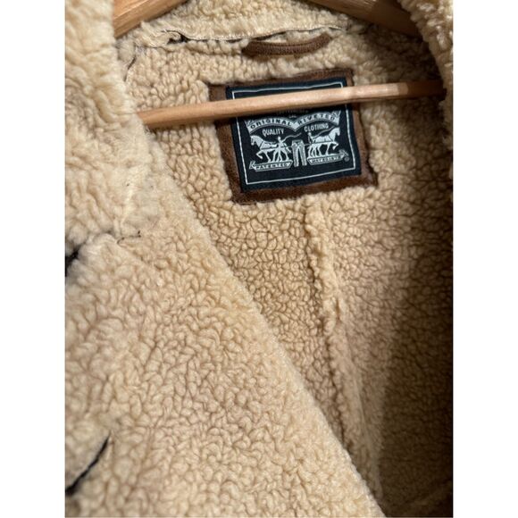 Levi's Brown and Cream Shearling Coat - Picture 6 of 7